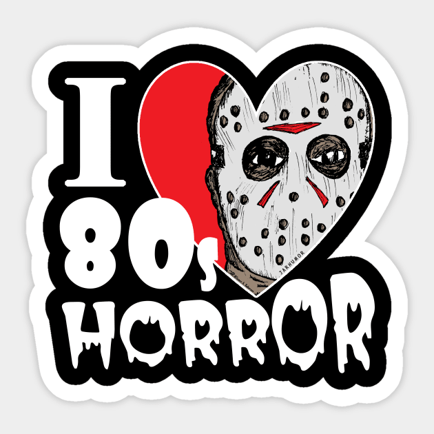 I Love 80s Horror Sticker by jarhumor